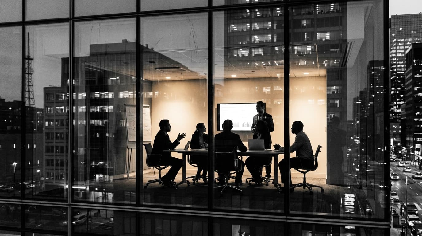 Corporate strategy meeting